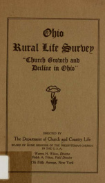 Ohio rural life survey. "Church growth and decline in Ohio" .._cover