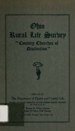 Ohio rural life survey. "Country churches of distinction"_cover