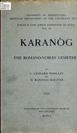 Karanòg : the Romano-Nubian cemetery_cover