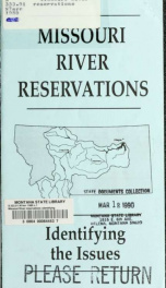 Missouri River reservations : identifying the issues 1989_cover