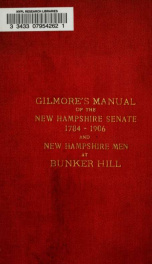 State senators 1784-1900 : [and] New Hampshire men at Bunker Hill, June 17, 1775_cover