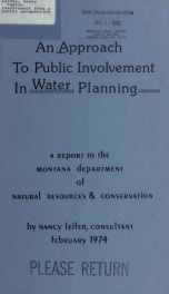 Public involvement from a public perspective 1974_cover