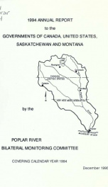 Annual report to the governments of Canada, United States, Saskatchewan, and Montana 1994_cover