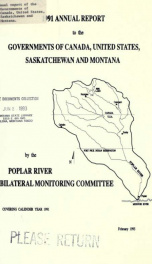 Annual report to the governments of Canada, United States, Saskatchewan, and Montana 1991_cover