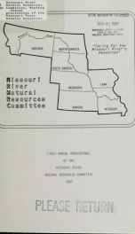Annual proceedings of the Missouri River Natural Resources Committee 1987_cover