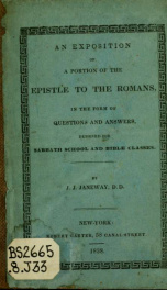 An exposition of a portion of the Epistle to the Romans_cover