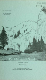 The Smith River : an opportunity of quality : report to Governor Forrest H. Anderson and the 42nd Montana Legislative Assembly 1970_cover