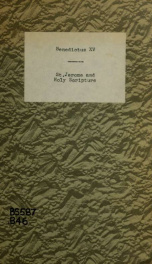 St. Jerome and Holy Scripture : the encyclical letter of our holy father, Pope Benedict XV ... on the fifteenth centenary of the death of St. Jerome_cover