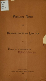 Personal notes and reminiscences of Lincoln_cover