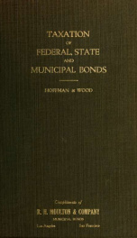 Taxation of federal, state and municipal bonds_cover