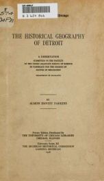 The historical geography of Detroit .._cover