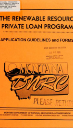 The renewable resource private loan program : application guidelines and forms 1996_cover