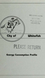 City of Whitefish energy consumption profile 1981_cover
