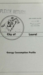City of Laurel energy consumption profile 1981_cover