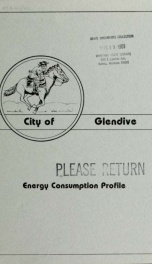 City of Glendive energy consumption profile 1981_cover