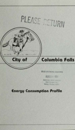 City of Columbia Falls energy consumption profile 1981_cover