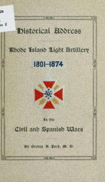 Historical address delivered at the dedication of the memorial tablet on the arsenal, Benefit Street, corner of Meeting, Providence, R. I., Thursday, July 19, 1917 2_cover