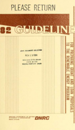 Guidelines for preparing grant and loan proposals to the Renewable Energy Program 1982_cover