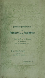 Exposition rétrospective de peinture et de sculpture : catalogue illustré des oeuvres exposées_cover