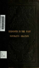 Rehoboth in the past. An historical oration delivered on the Fourth of July, 1860_cover