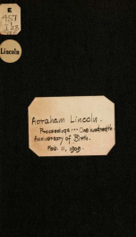 Abraham Lincoln. Proceedings in the Supreme court of Illinois_cover