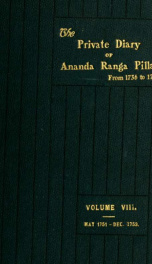 The diary of Ananda Ranga Pillai 8_cover