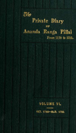 The diary of Ananda Ranga Pillai 6_cover