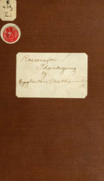 Reasons for thanksgiving. A discourse to the Congregational church and society, in Stockbridge, Mass., on the day of annual thanksgiving, November 21, 1861_cover