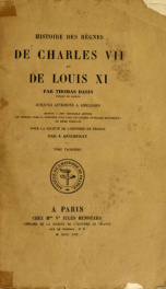 Histoire des règnes de Charles VII et de Louis XI 3_cover