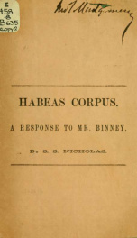 Habeas corpus. A response to Mr. Binney 2_cover