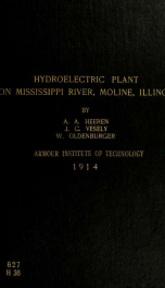 Design of hydroelectric plant on Mississippi River, Moline, Illinois_cover