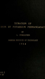 The titration of iron by potassium permanganate_cover