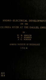 Proposed hydro-electrical development on the Columbia River at the Dalles, Oregon_cover