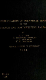 Proposed electrification of the Milwaukee branch, Chicago & Northwestern railway_cover