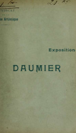 Exposition Daumier : catalogue; Palais de l'école des beaux-arts, mai 1901_cover