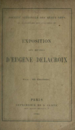 Exposition des uvres d'Eugène Delacroix_cover