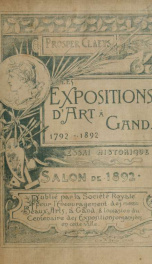 Les expositions d'art à Gand 1792-1892 : essai historique : salon de 1892_cover