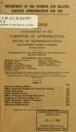 Department of Defense authorization for appropriations for fiscal year 1997 and the future years defense program : hearings before the Committee on Armed Services, United States Senate, One Hundred Fourth Congress, second session, on S. 1745, authorizing _cover
