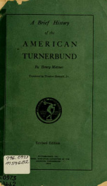 A brief history of the American turnerbund_cover