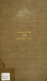 Princeton '96 record 1921_cover