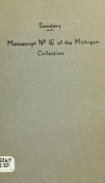 Manuscript No. 16 of the Michigan collection_cover