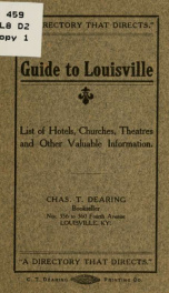 Guide to Louisville; list of hotels, churches, theatres and other valuable information_cover