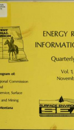 Energy Research Information System quarterly report 1975 V. 1 NO.1_cover