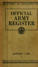 Official army register for .. 1934_cover