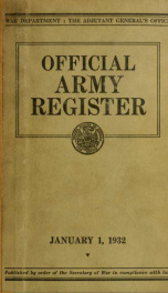 Official army register for .. 1932_cover