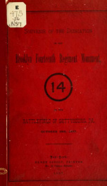 Souvenir of the Brooklyn Fourteenth regiment monument ... on the battlefield of Gettysburg, Pa., October 19th, 1887_cover