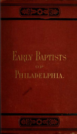 The early Baptists of Philadelphia_cover