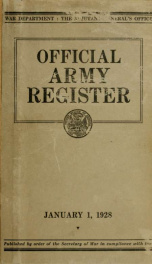 Official army register for .. 1928_cover