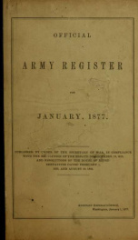 Official army register for .. 1877_cover
