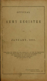Official army register for .. 1876_cover